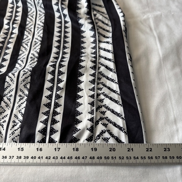 NIAY Women's 6 Aztec‎ Halter Maxi Beach Dress Spaghetti Straps Side Slits B & W - Picture 13 of 15